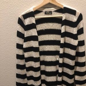 Black and White Strip Cardigan size M
